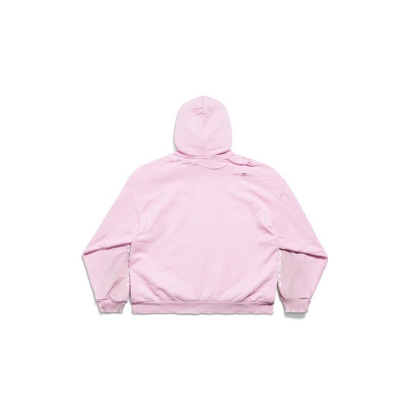 Balenciaga o1tr1nto0725 Gothic Type Hoodie Medium Fit in Pink Size US S / EU 44-46 / 1 - 2 Thumbnail