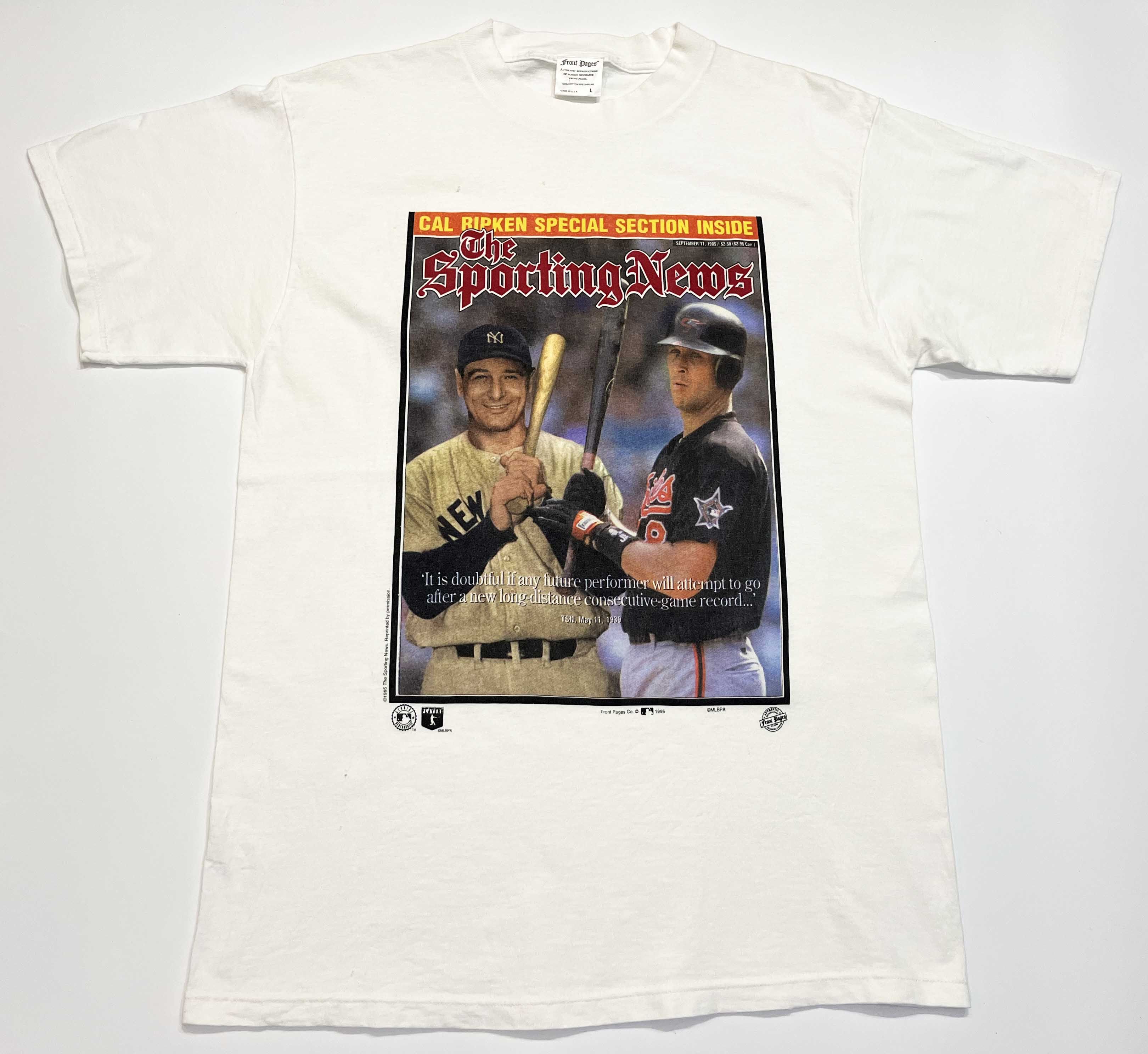 MLB Vintage Front Pages 1995 MLB Cal Ripken Orioles T-Shirt Size US L / EU 52-54 / 3 - 1 Thumbnail