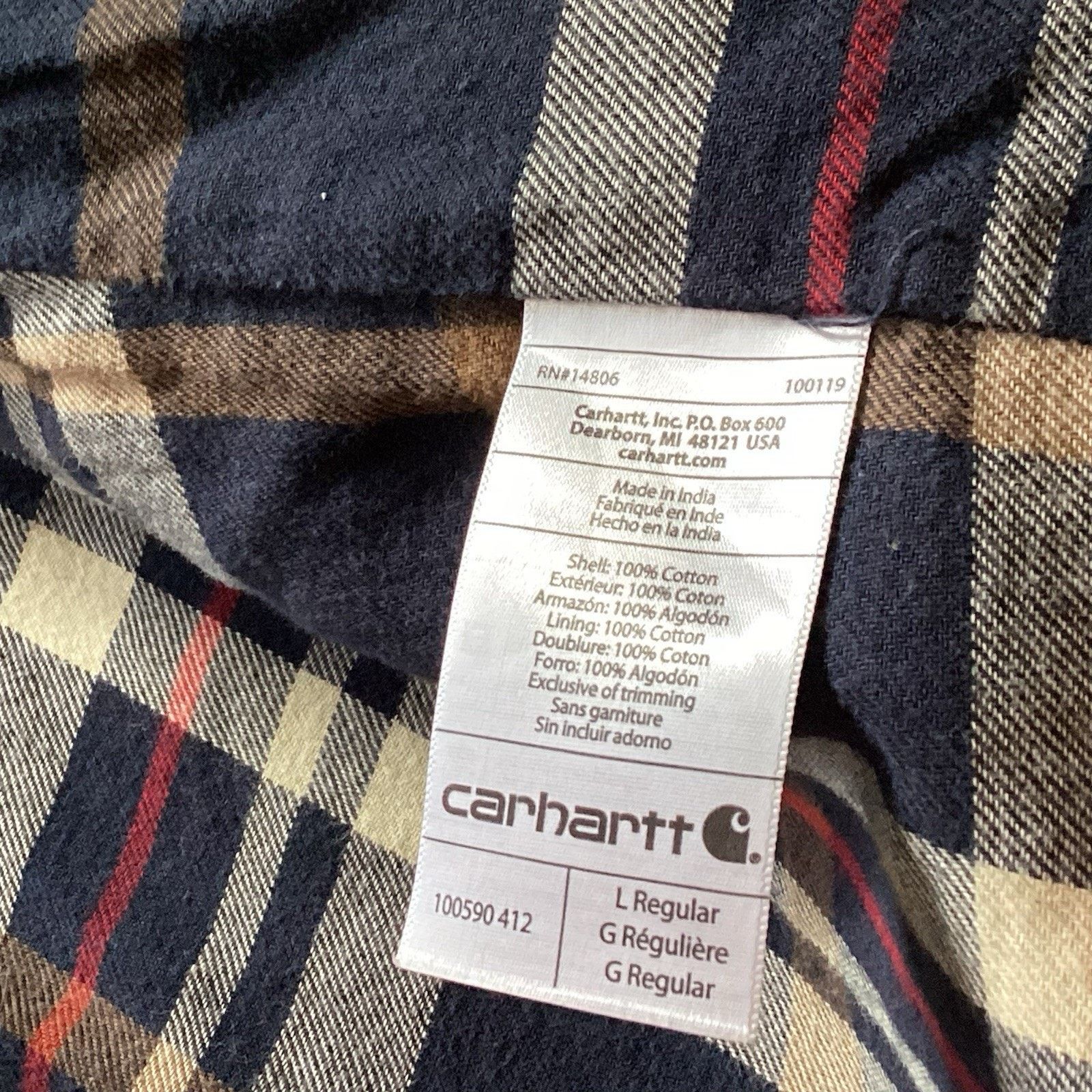 Carhartt Carhartt Men’s Chore Coat Shacket Large Navy Blanket Lined Size US L / EU 52-54 / 3 - 9 Thumbnail