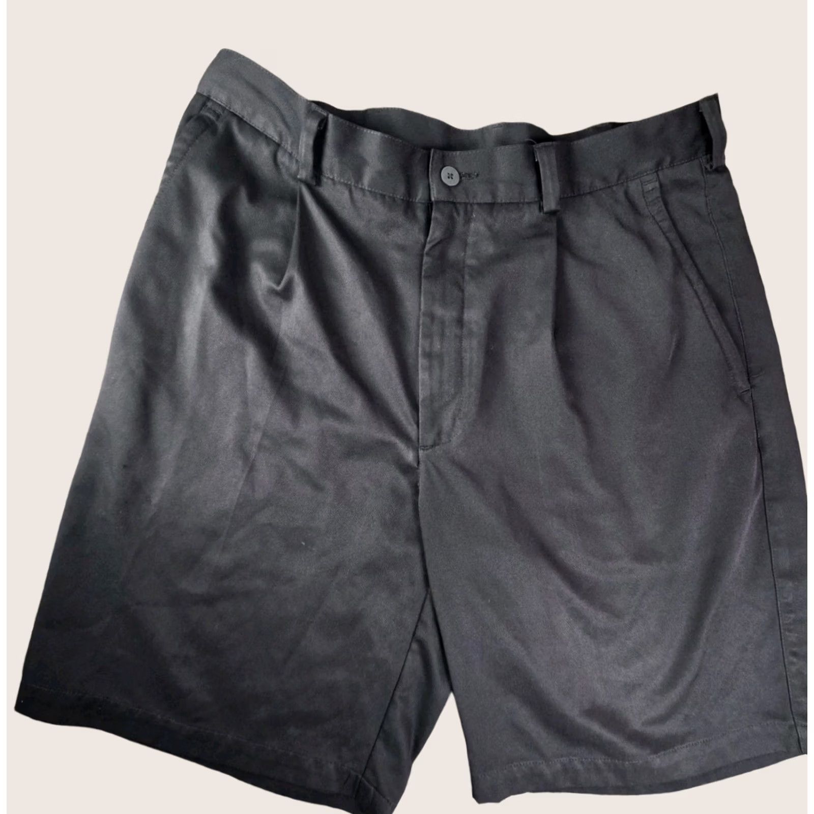 Nike Nike Golf Shorts Mens 34 Black Chino Pleated Regular Inseam 10 in Pockets Sports Classic Logo Size US 34 / EU 50 - 1 Thumbnail