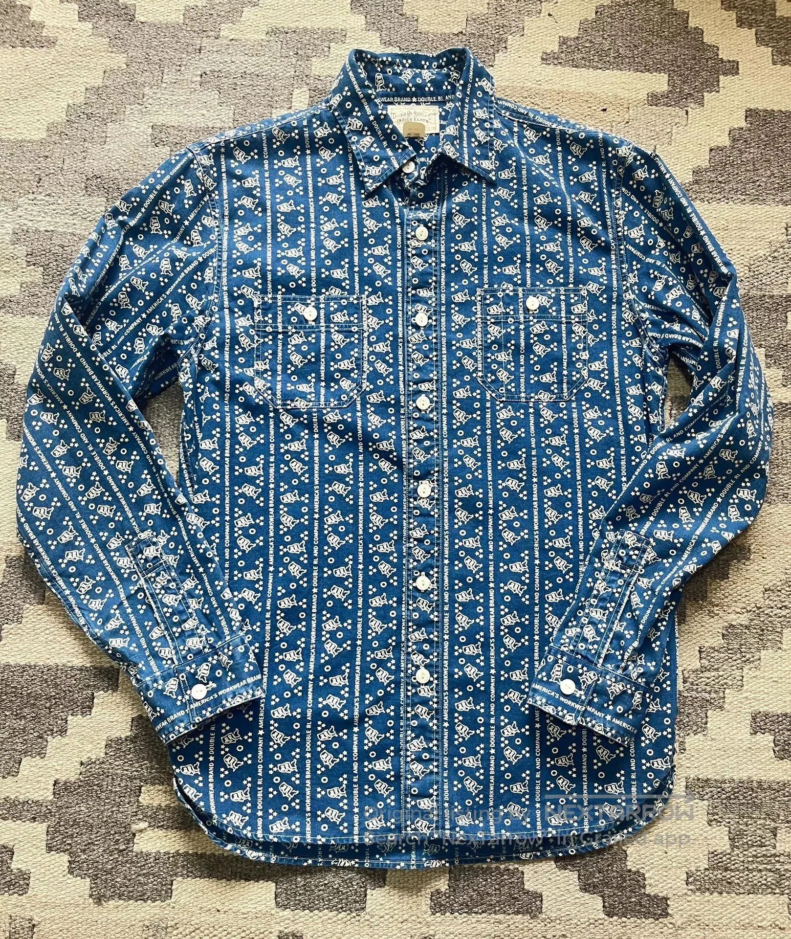 RRL Ralph Lauren RRL Indigo Western Shirt. Size US S / EU 44-46 / 1 - 1 Thumbnail