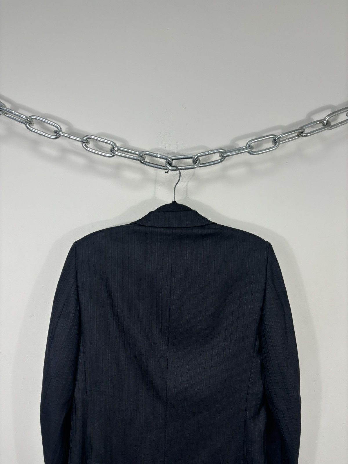 Prada Prada Vintage Men’s Striped Gray Wool Silk Blazer Jacket Size 38R - 19 Thumbnail