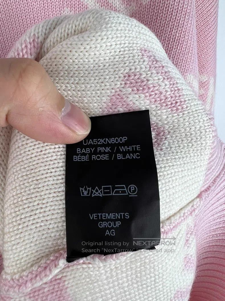 Vetements Vetements Pink Logo Sweater Size US M / EU 48-50 / 2 - 4 Thumbnail