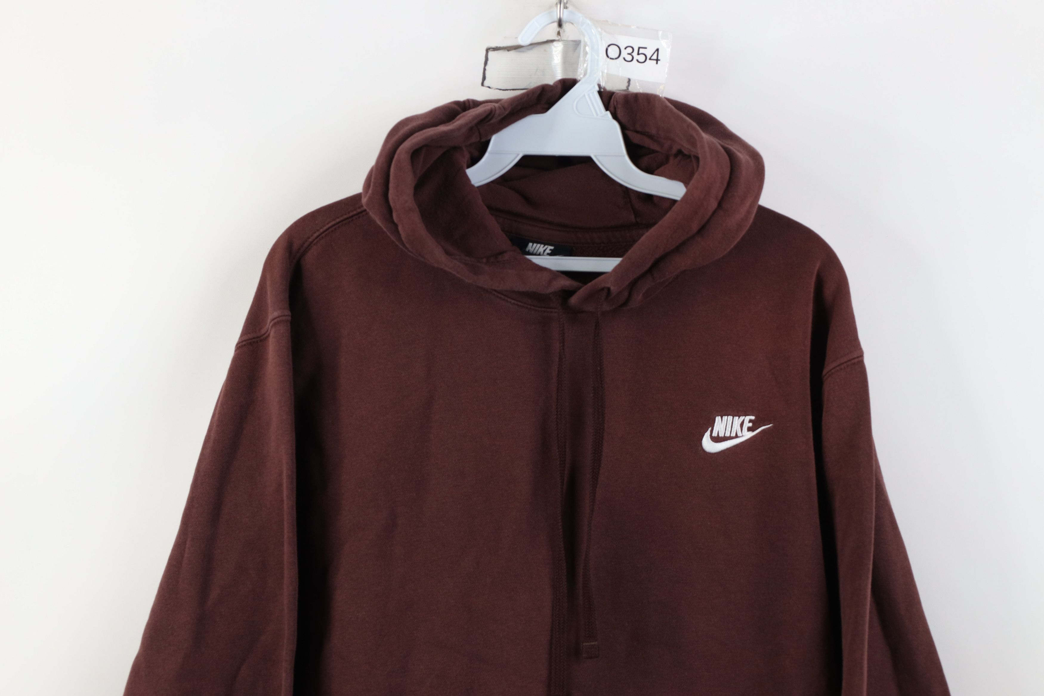 Nike Vintage Y2K Nike Swoosh Sun Faded Hoodie Chocolate Brown Size US L / EU 52-54 / 3 - 2 Thumbnail