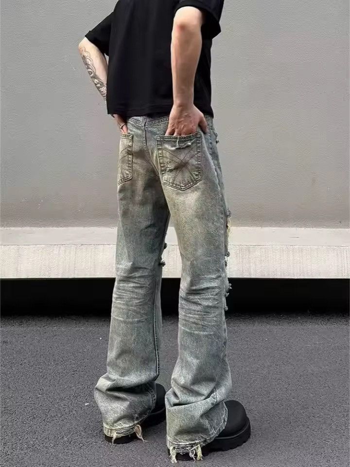Jean DISTRESSED Denim Jeans, Ripped Jeans Size US 26 / EU 42 - 2 Thumbnail