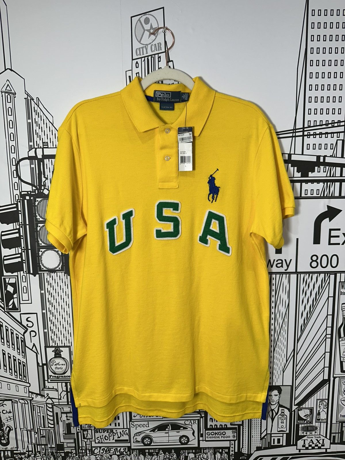 Rugby Ralph Lauren Vintage Polo Ralph Lauren 2010 USA Polo NWT Yellow Size US L / EU 52-54 / 3 - 1 Thumbnail