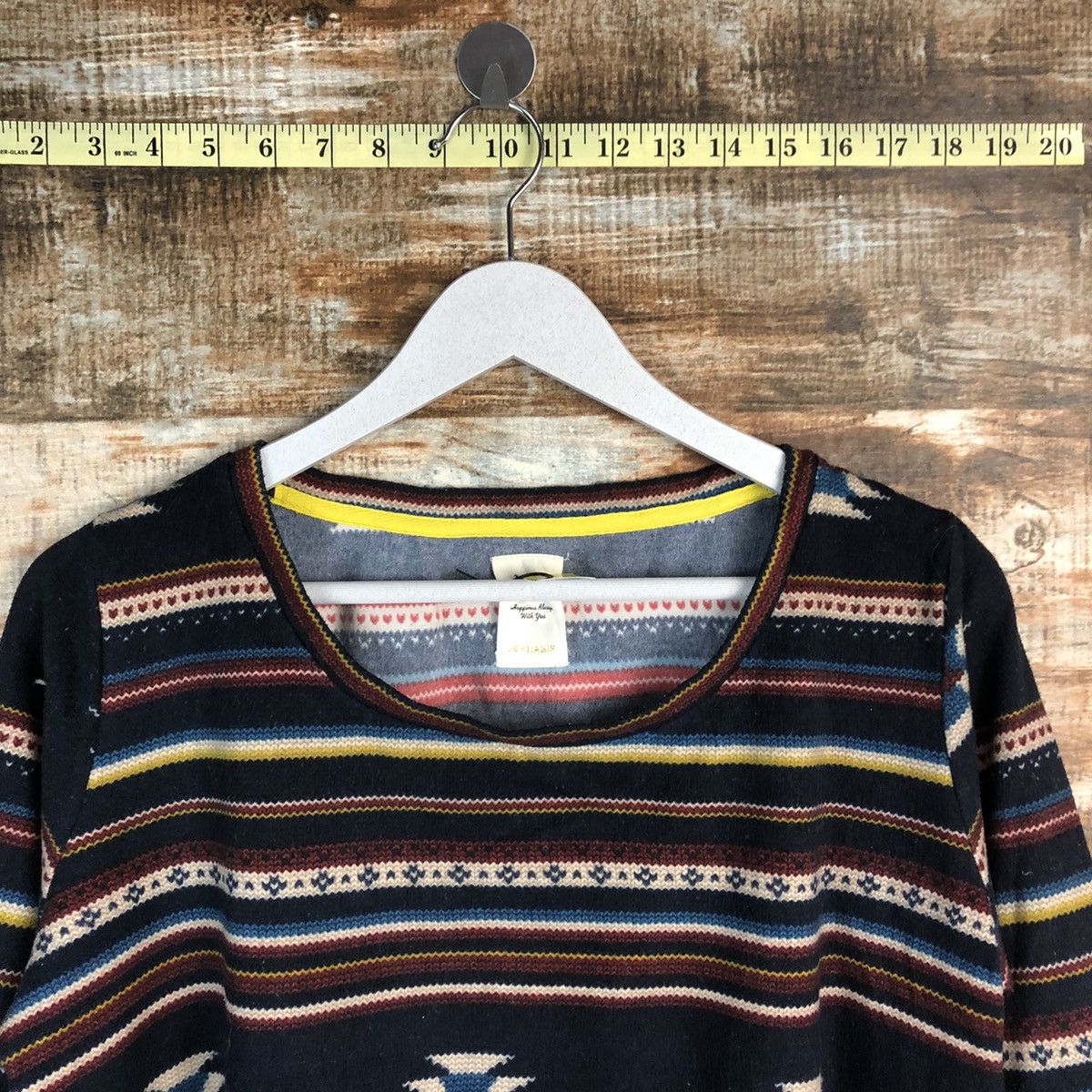 Vintage Jeansis navajo stripe Dark Blue Knitwear #A1765 Size S / US 4 / IT 40 - 4 Thumbnail