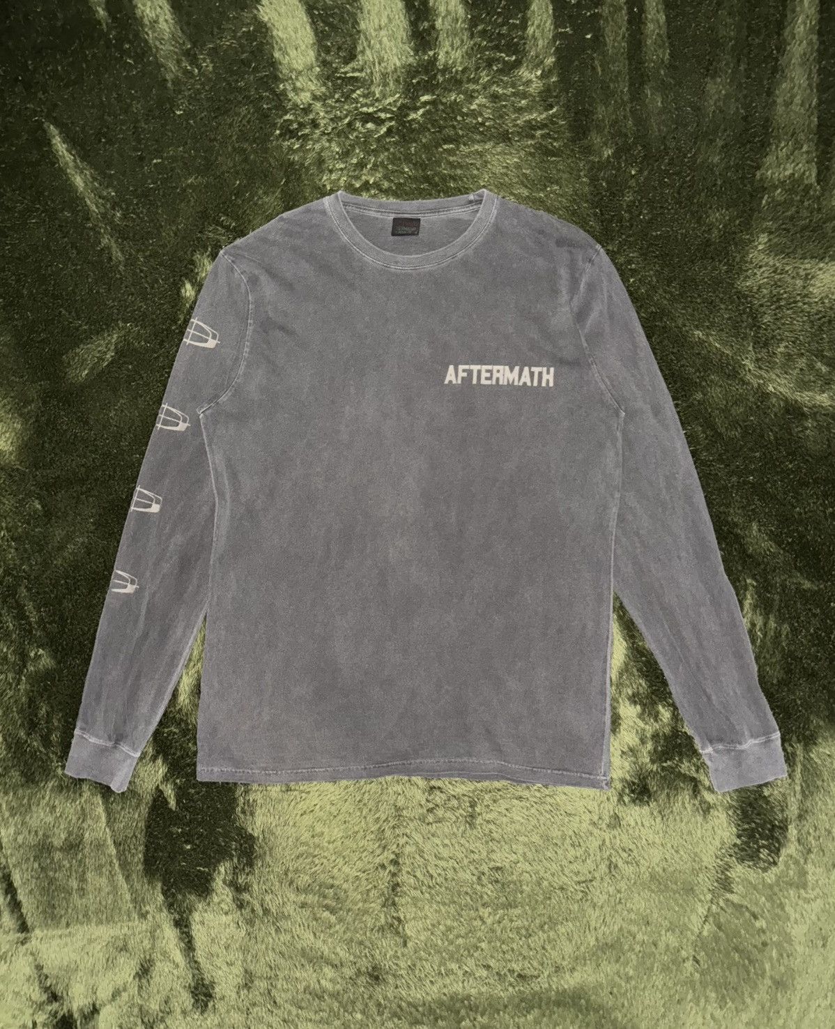 Japanese Brand [XL] AFTERMATH Garment Dyed Longsleeve Charcoal Size US XL / EU 56 / 4 - 1 Thumbnail