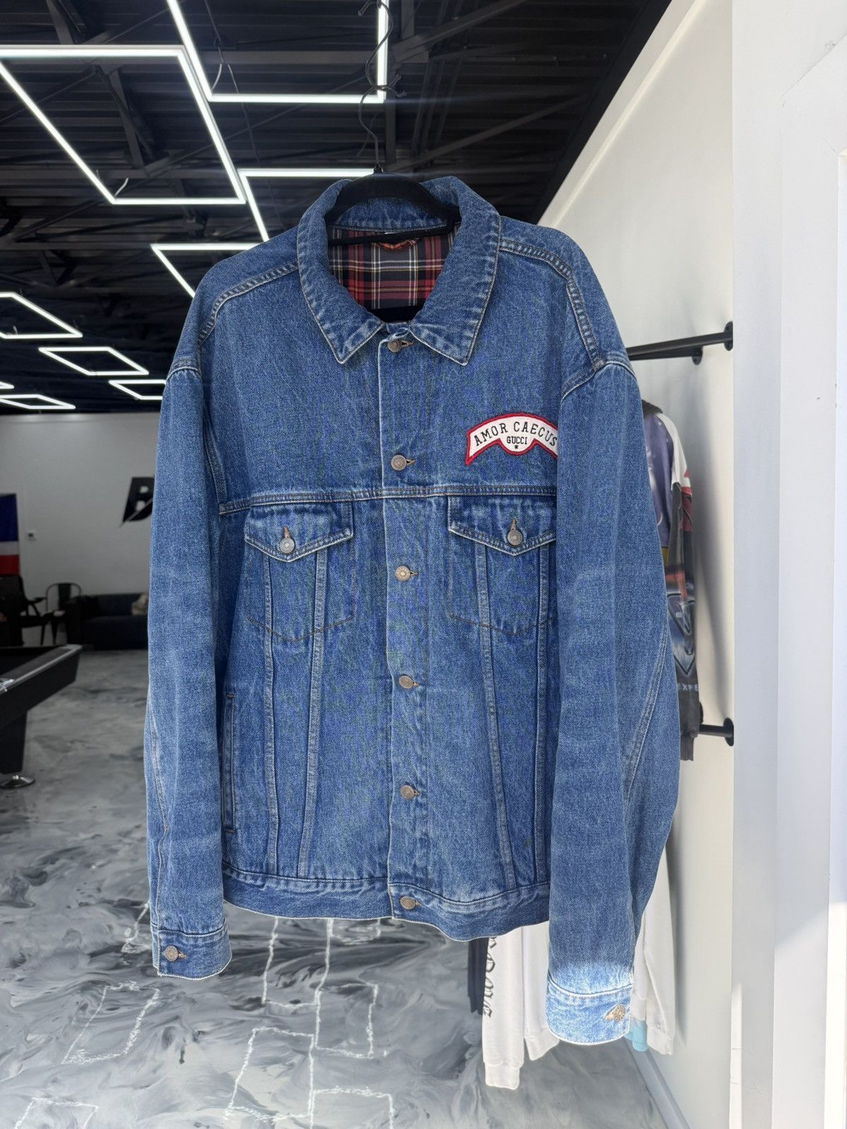 Gucci Gucci Oversized Amor Caecus Denim Jacket in Size 54 Size US L / EU 52-54 / 3 - 1 Thumbnail