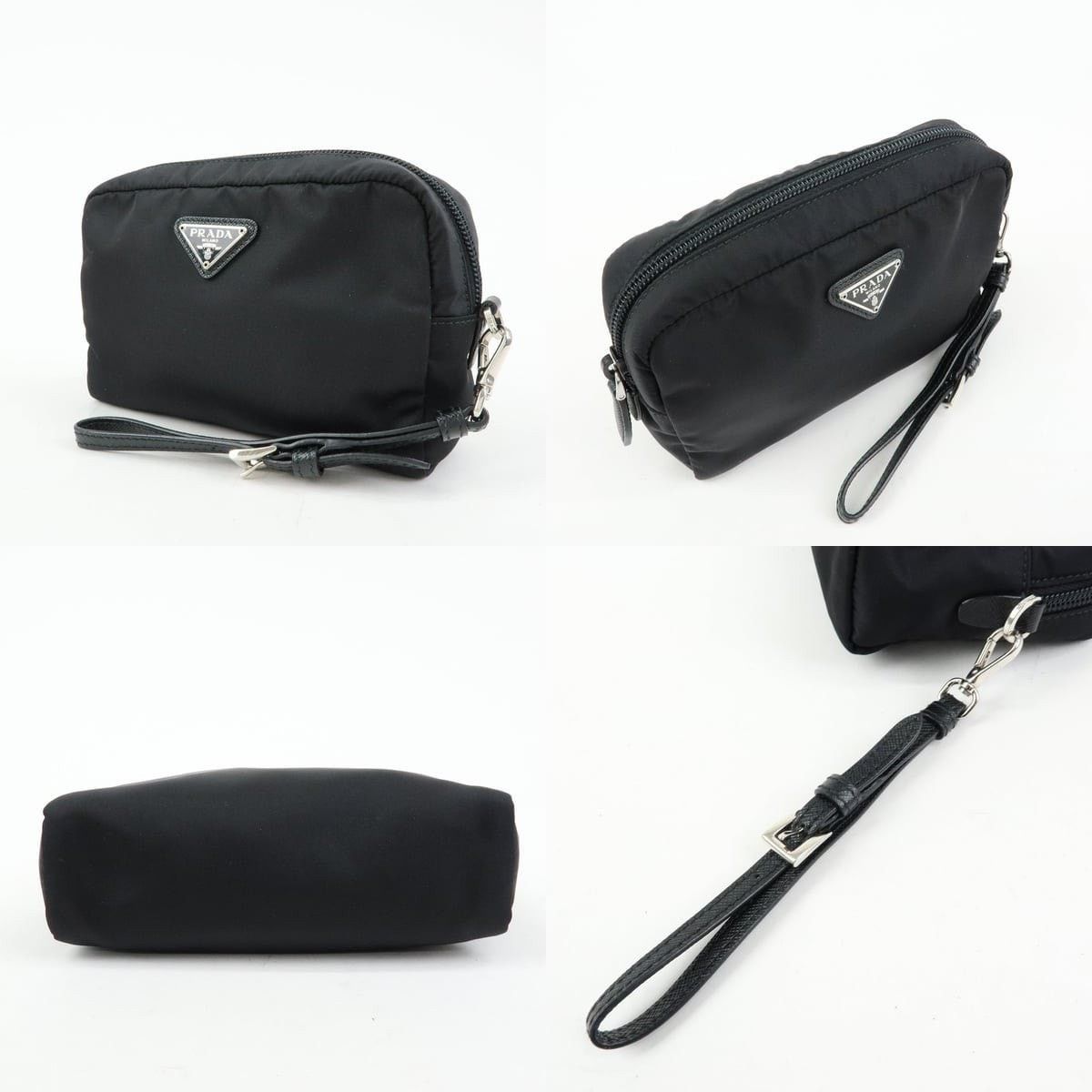 Prada Prada Re-Nylon Saffiano Cosmetic Pouch Black Size ONE SIZE - 3 Thumbnail