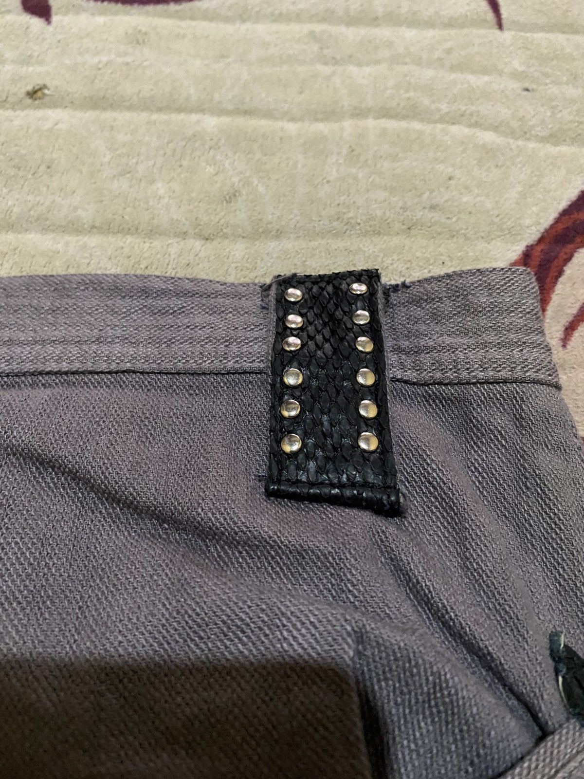 If Six Was Nine Rare Nstyle Japan Denim Snake Skin Studded Size US 33 - 20 Thumbnail