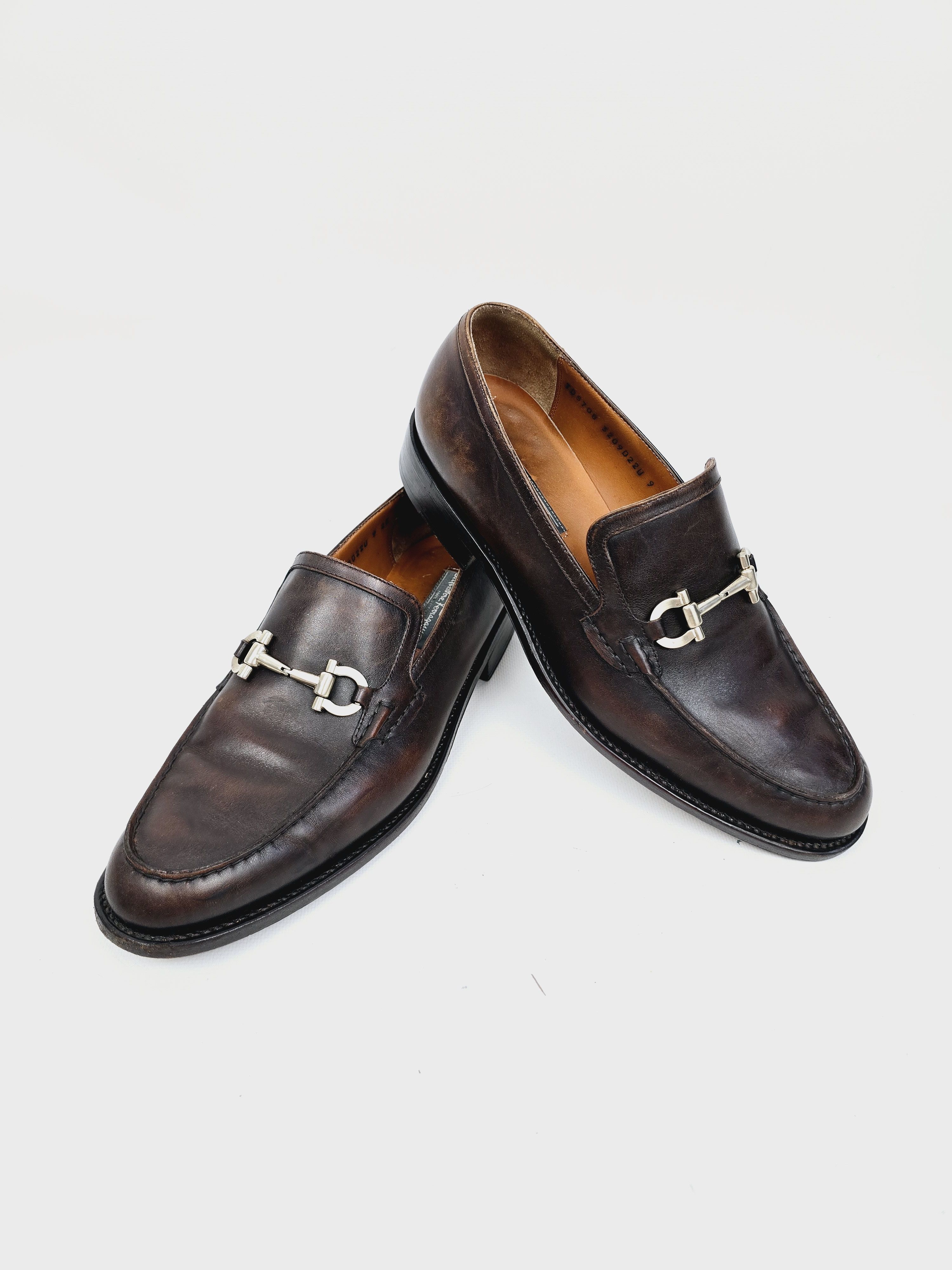 Salvatore Ferragamo Salvatore Ferragamo Brown Leather Oxford Shoes - Size 9 EE Size US 9 / EU 42 - 1 Thumbnail