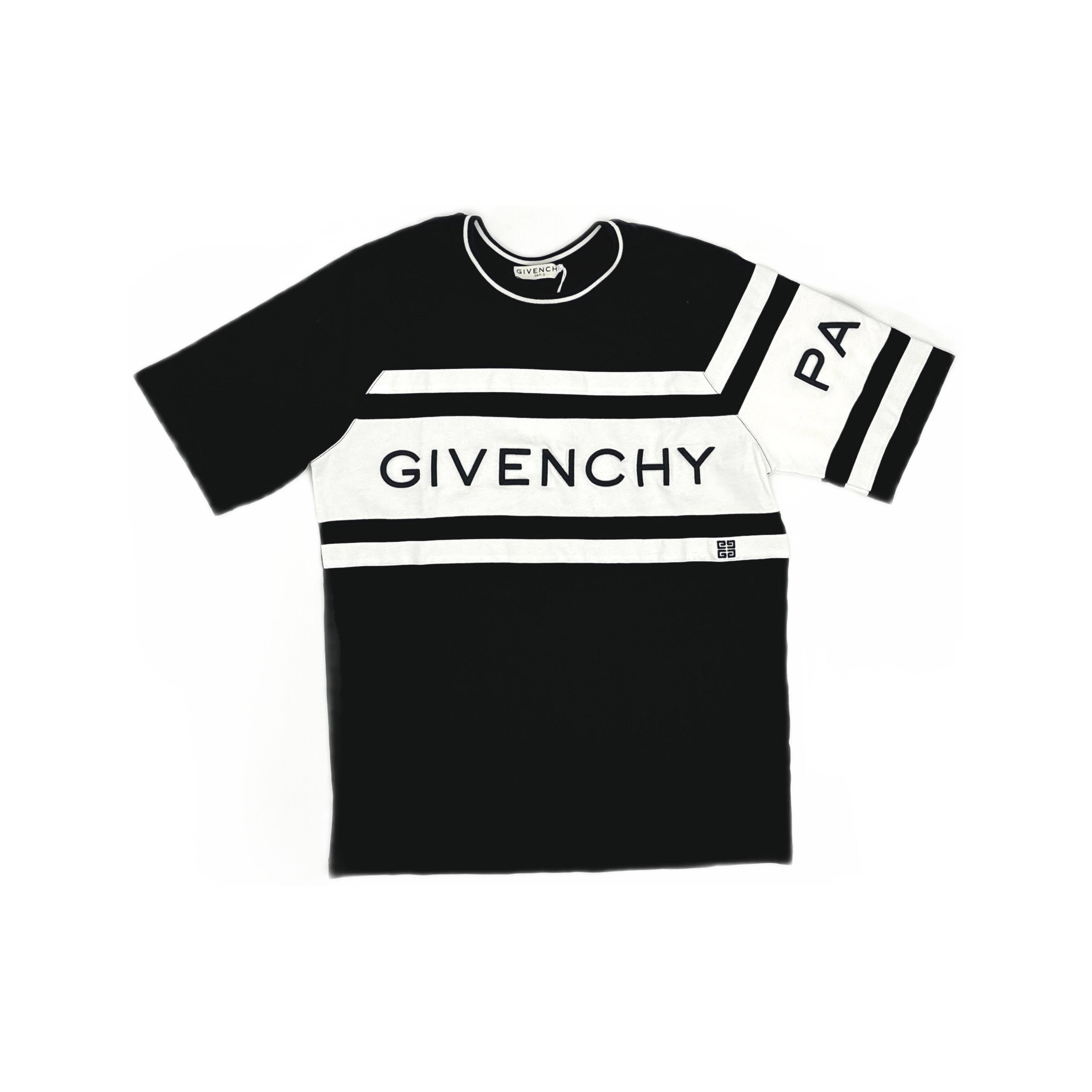 Givenchy Givenchy Striped Logo T-Shirt Size M Size US M / EU 48-50 / 2 - 1 Thumbnail