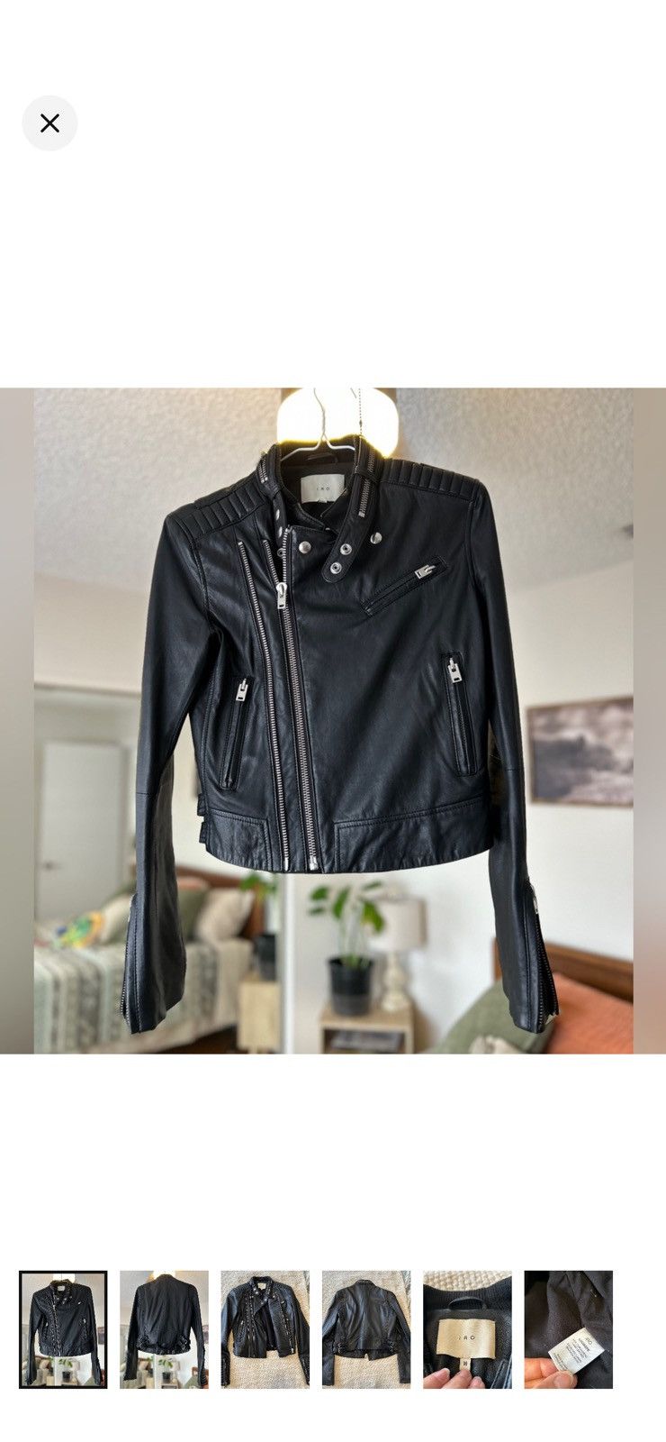 Iro (NWOT) Lamb skin IRO Leather Moto Jacket Size M / US 6-8 / IT 42-44 - 1 Thumbnail