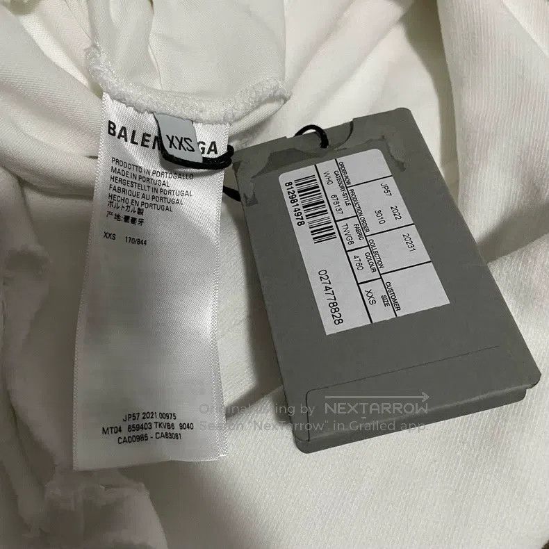 Balenciaga Balenciaga White oversized double-layered sweatshirt Size US XXS / EU 40 - 4 Thumbnail