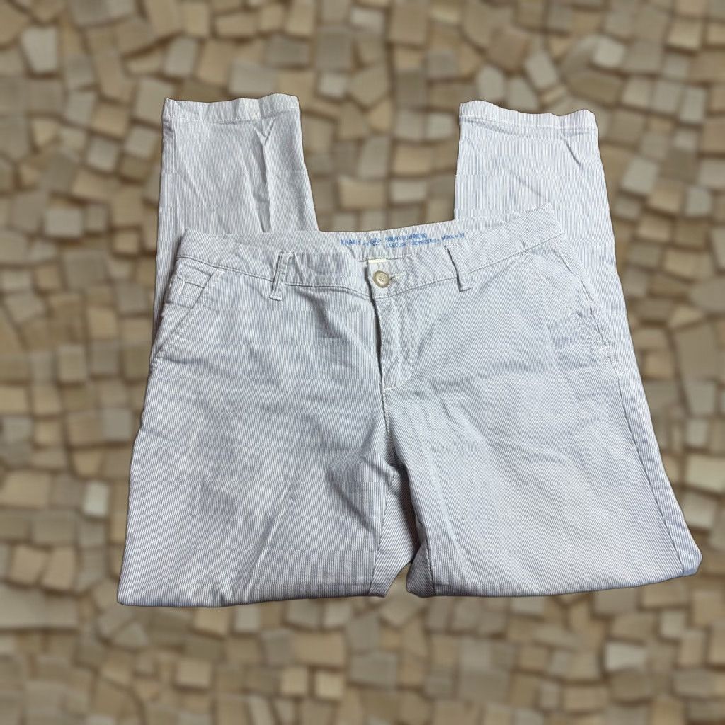 Gap Gap Dress Pants Women's 32EU Regular Skinny Inseam 26.5 in Gray White Solid Stretch Khakis Dress Pants Womens Menus? Size 24" / US 00 / IT 34 - 1 Thumbnail