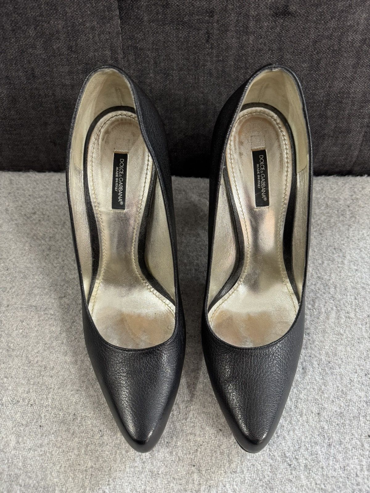 Dolce & Gabbana Dolce & Gabbana D&G Black Leather Heels size 40 luxury Size US 10 / IT 40 - 3 Thumbnail