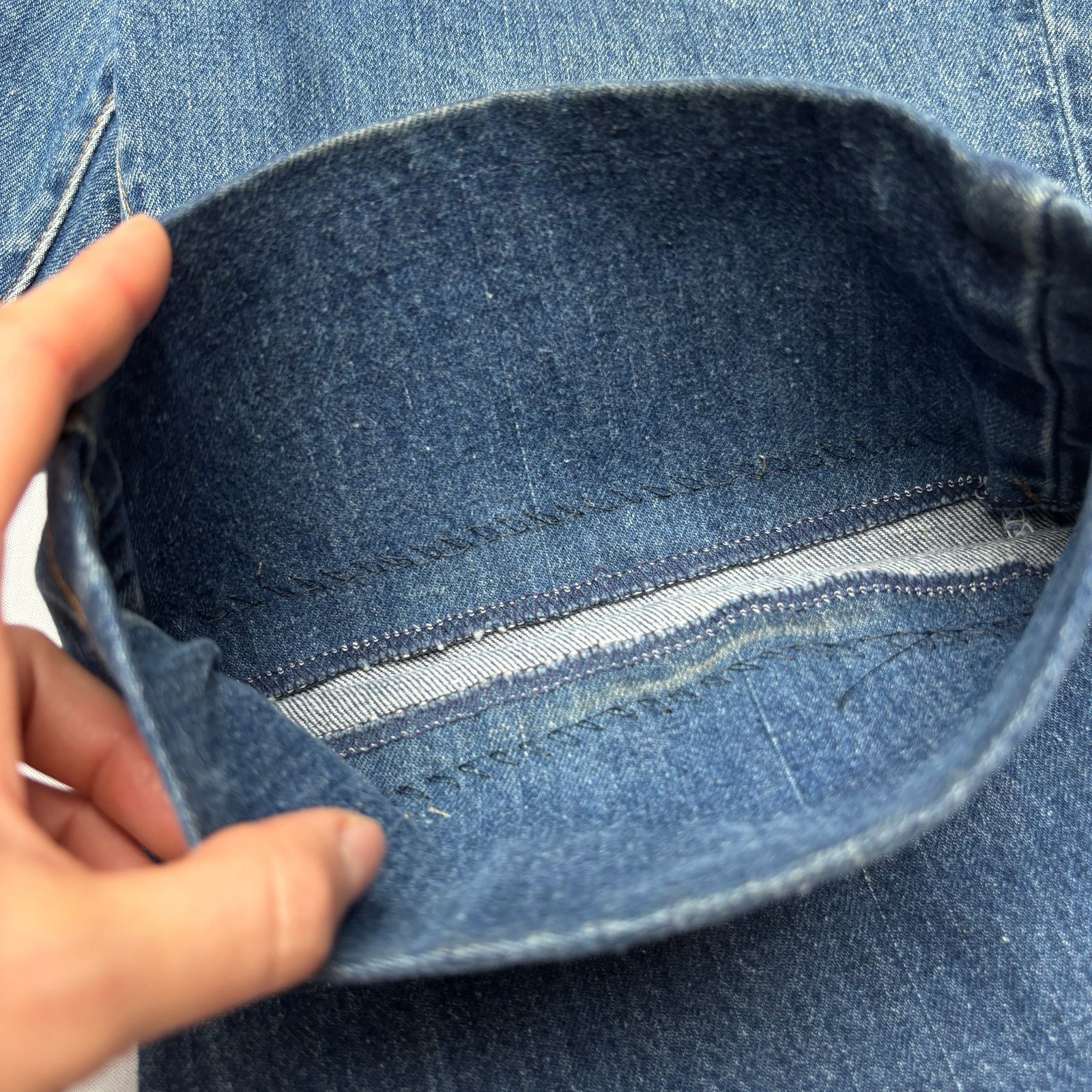 Levi's Vintage 70s Levi's 517 0217 Jeans Men's 36x28 Talon Flare Size US 36 / EU 52 - 15 Thumbnail
