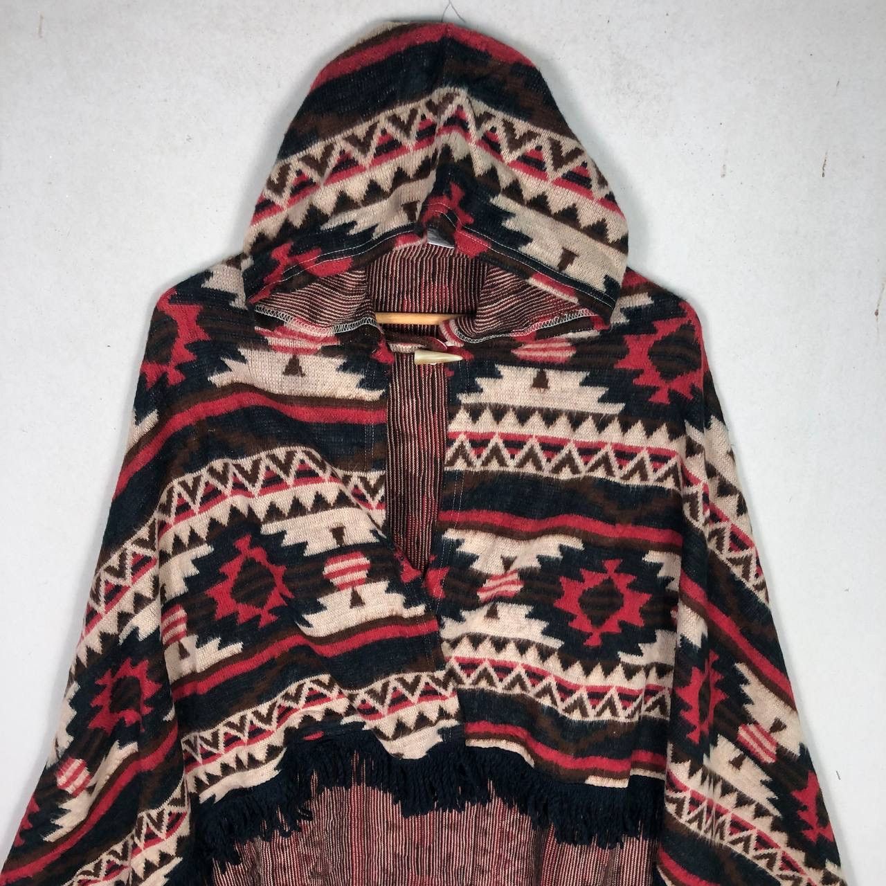 Cloak × Native Vintage 90s Native Navajo Wool Poncho Capes Cloak Size US M / EU 48-50 / 2 - 3 Thumbnail
