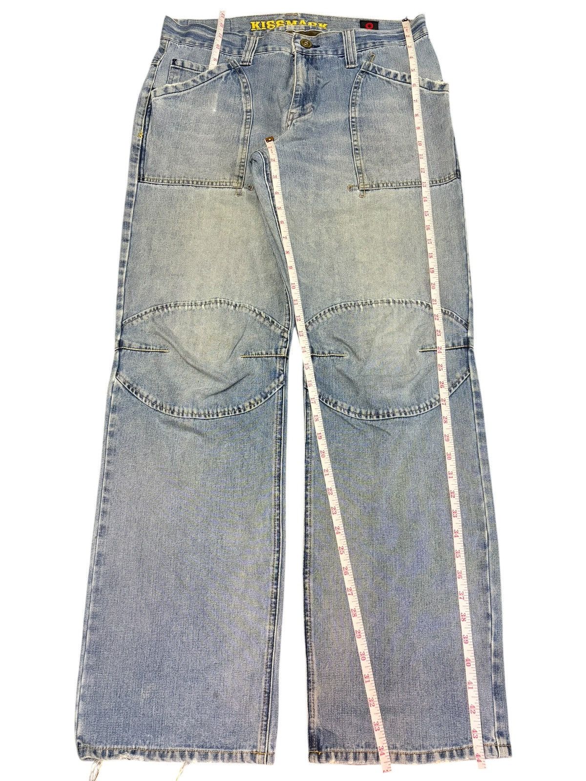 Acne Studios Vintage Kissmark Faded Wash Distress Baggy Jeans Size 35" - 7 Thumbnail