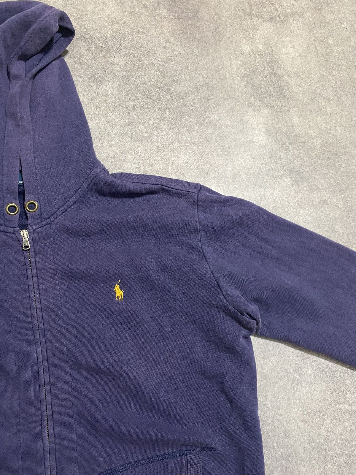 Polo Ralph Lauren × Ralph Lauren × Vintage Vintage Polo Ralph Lauren Distressed Zip Hoodie Oversized Size US XL / EU 56 / 4 - 3 Thumbnail