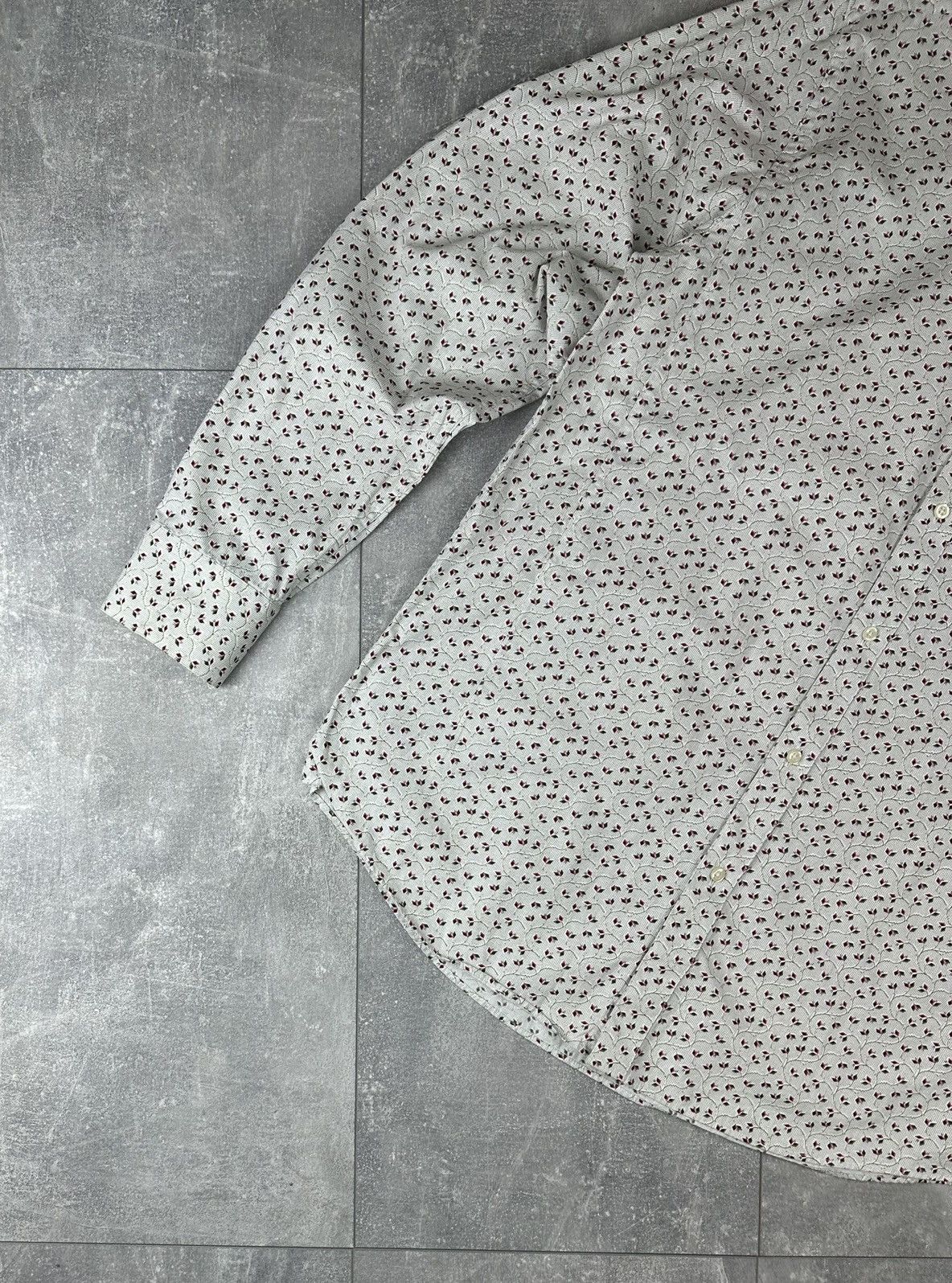 Reiss Reiss Mens Luxury Flower Print Shirt Button Up Size US XL / EU 56 / 4 - 6 Thumbnail