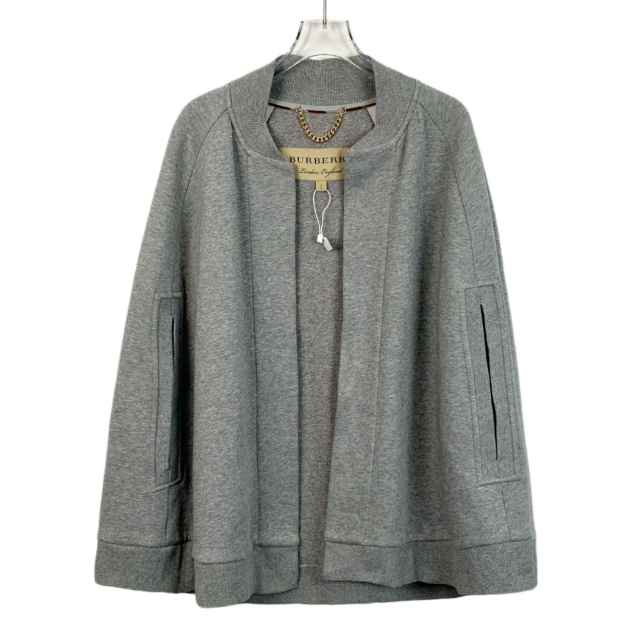Burberry Burberry Grey Embroidered Flying Fish Cotton Cape Coat Size Size S / US 4 / IT 40 - 1 Thumbnail