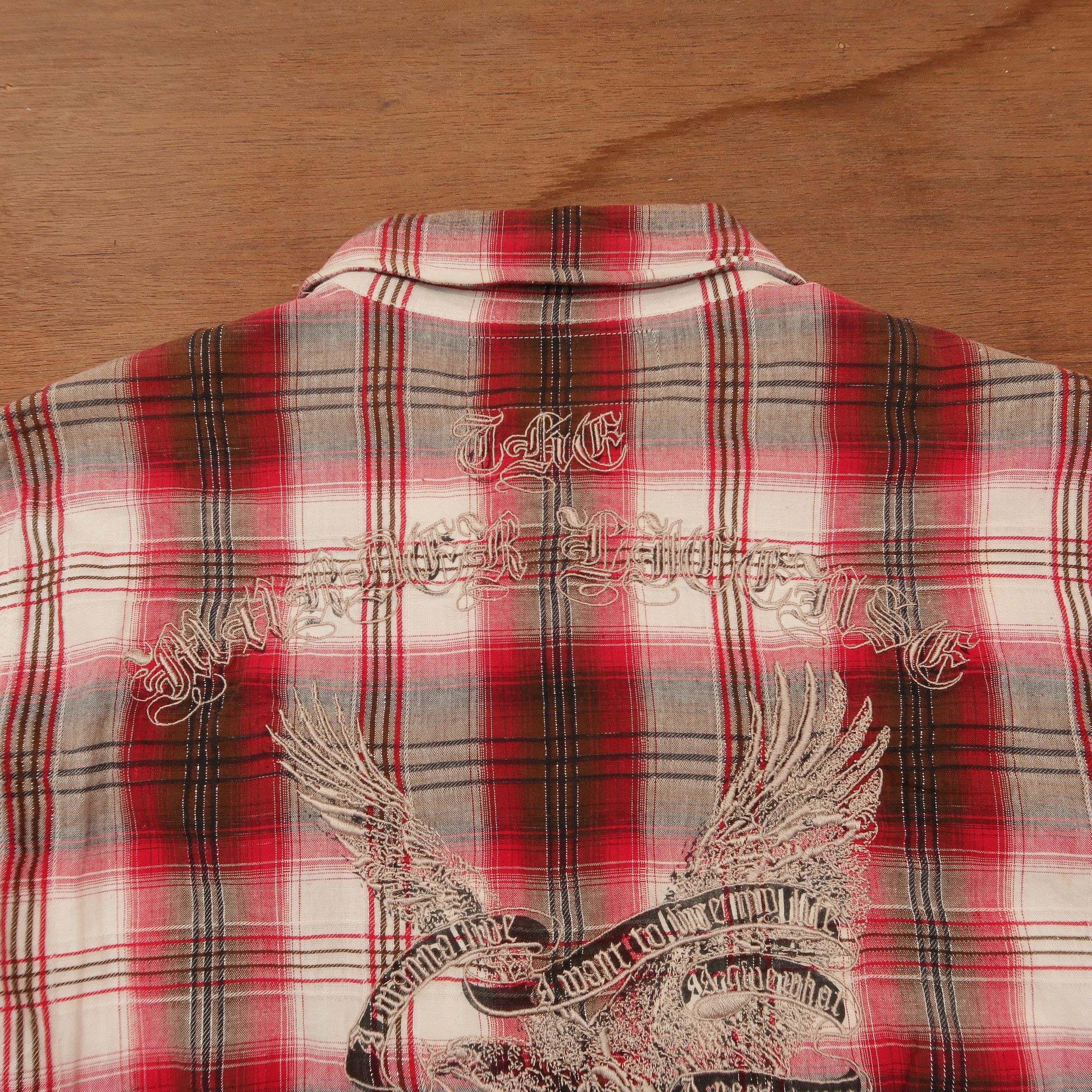 Japanese Brand 14th Addiction Murder License Embroidered Western Shirt Size US S / EU 44-46 / 1 - 13 Thumbnail