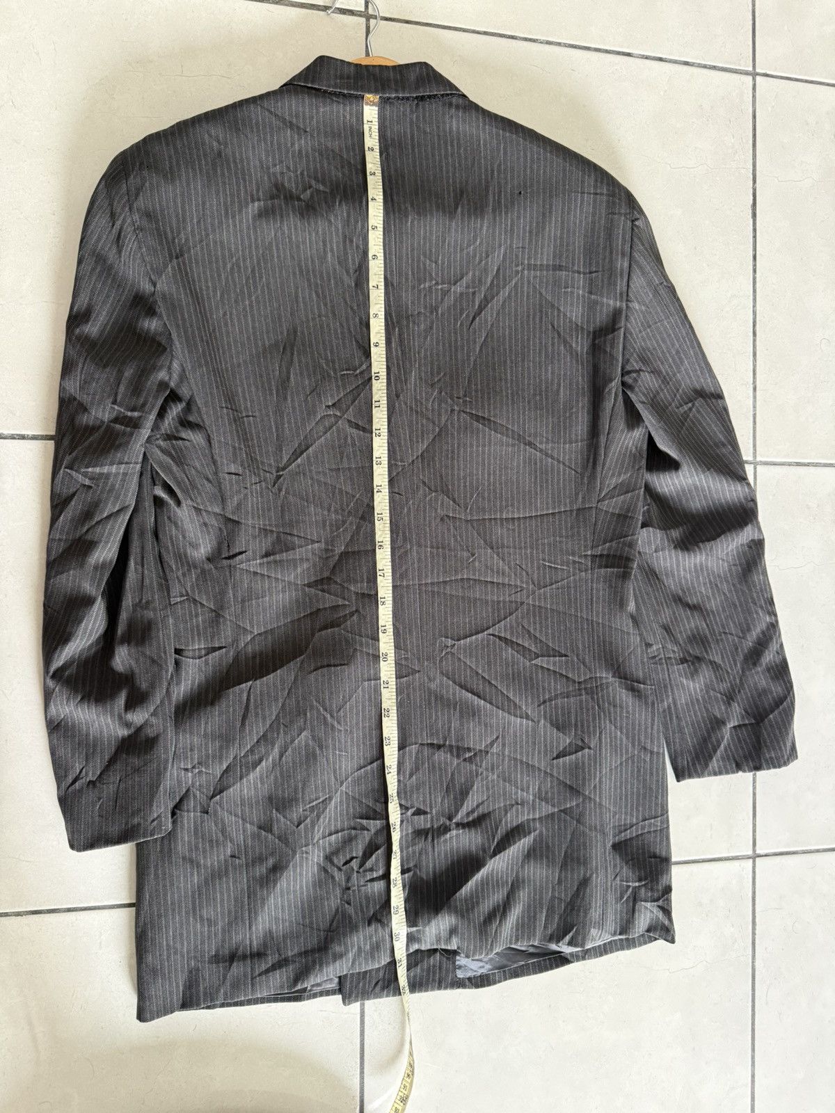 Giorgio Armani Vintage Giorgio Armani Double Breasted Stripe Blazer Size 44R - 15 Thumbnail