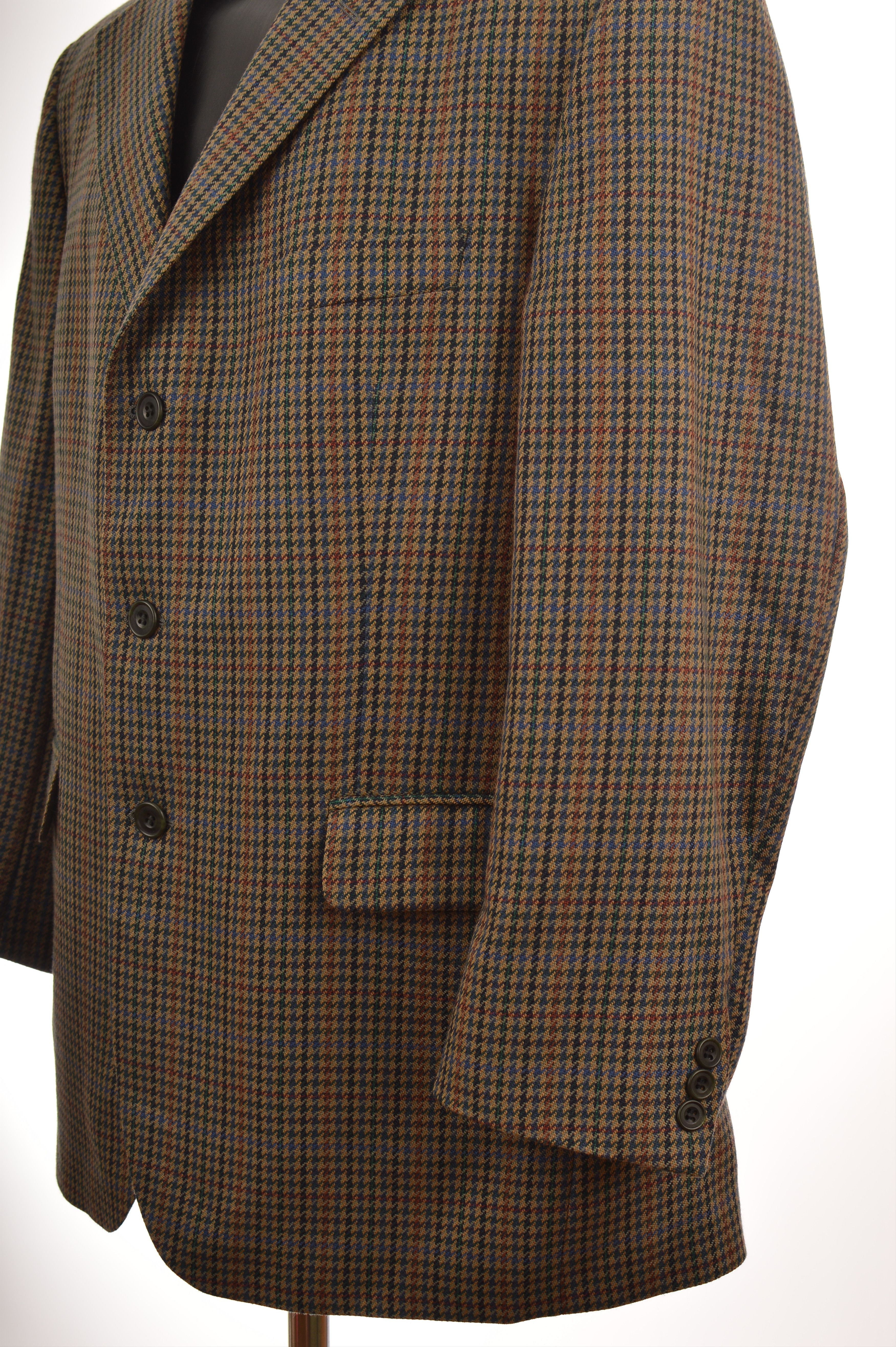 DAKS Daks Signature Vintage Houndtooth Blazer Jacket Size 42S - 3 Thumbnail