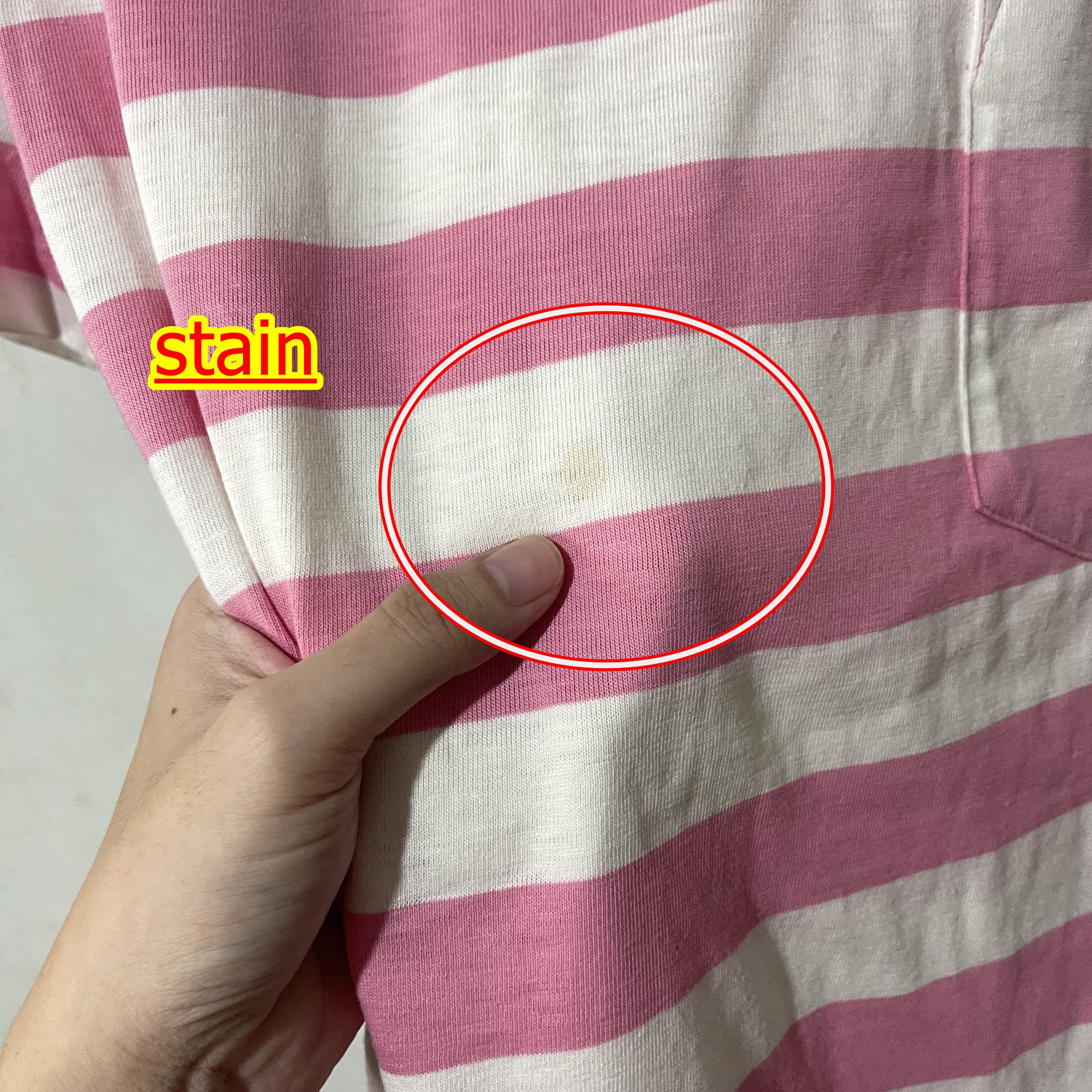 Vintage Vintage 90s Striped Pocket Tee Size US XS / EU 42 / 0 - 8 Thumbnail