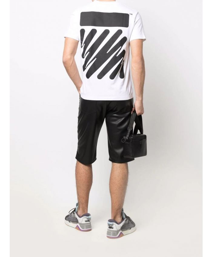 Off-White o1gr1nt0125 Wave Diag Slim S/S T-Shirt in White Size US XS / EU 42 / 0 - 5 Thumbnail