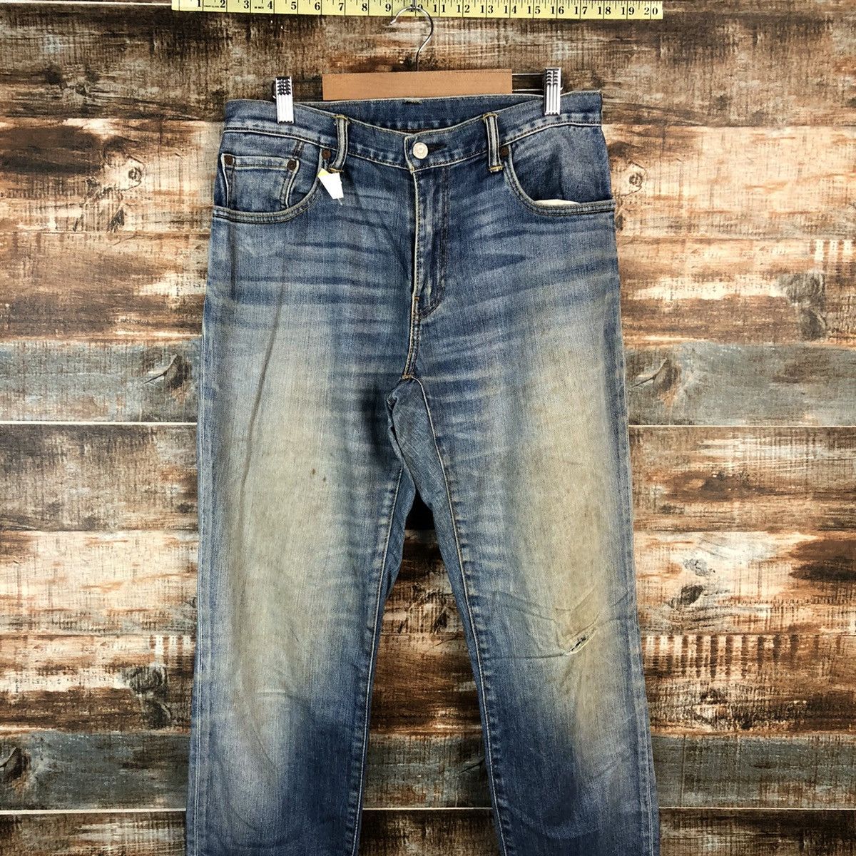 Levi's DLL Levis 551 faded Blue jeans Denim Pants #C189 Size US 31 - 2 Thumbnail