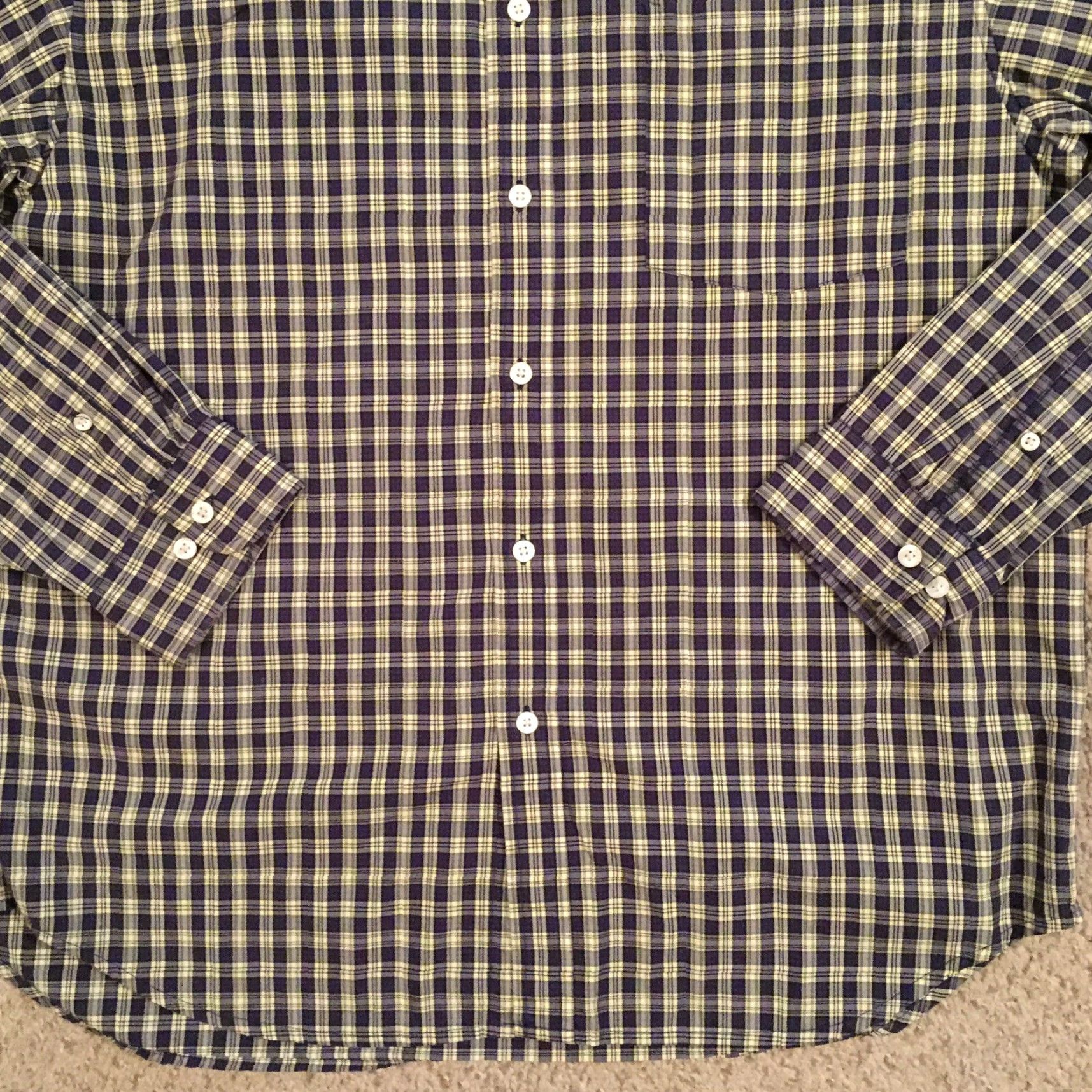 Gap Gap Shirt Button-Up Mens Large Blue Plaid Long Sleeve Casual Cotton Size US L / EU 52-54 / 3 - 4 Thumbnail