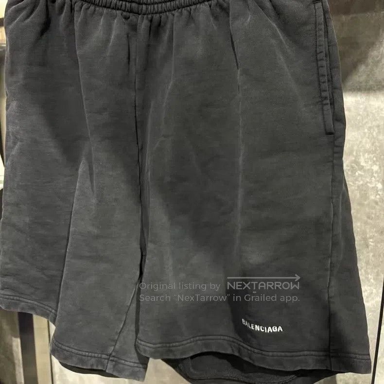Balenciaga Balenciaga size S Distressed Washed Embroidered Logo Short Size US 27 - 3 Thumbnail