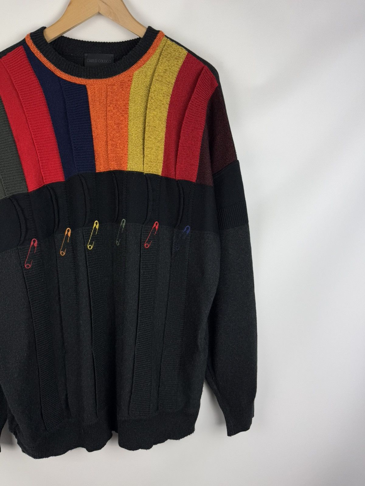 Carlo Colucci × Vintage Carlo Colucci Men’s 3D Knit Cotton / Wool Sweater Pullover Size US XL / EU 56 / 4 - 3 Thumbnail