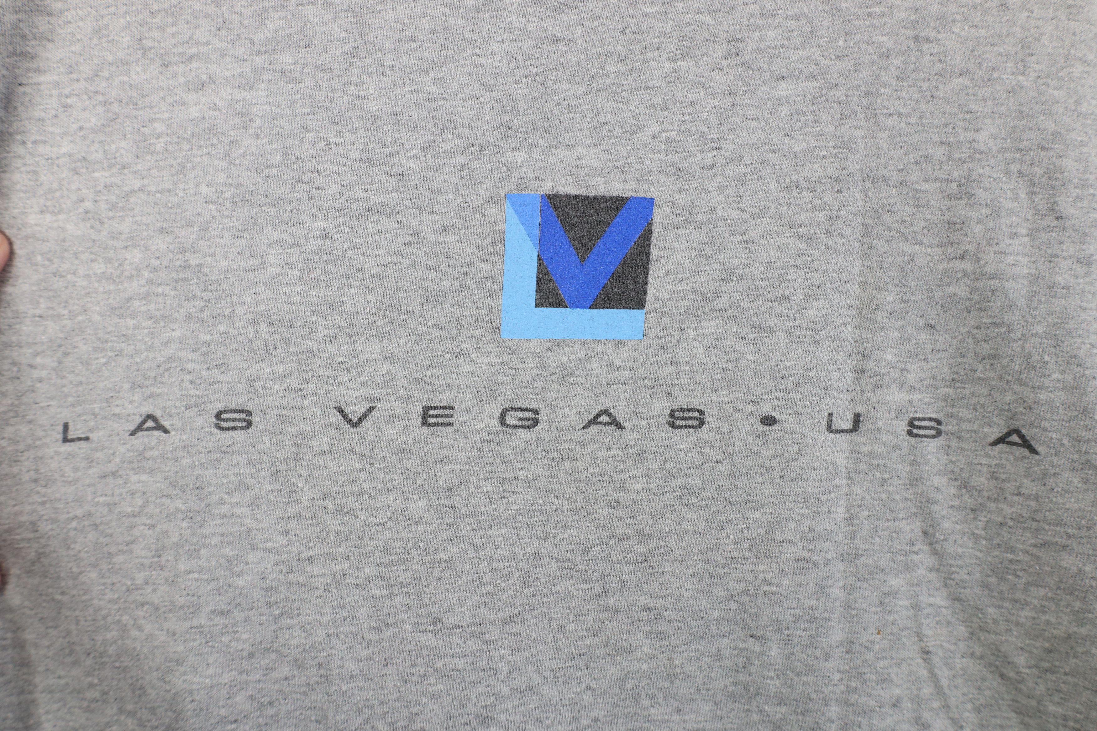 Vintage Vintage 90s Y2K Las Vegas Long Sleeve T-Shirt Heather Gray Size US M / EU 48-50 / 2 - 4 Thumbnail