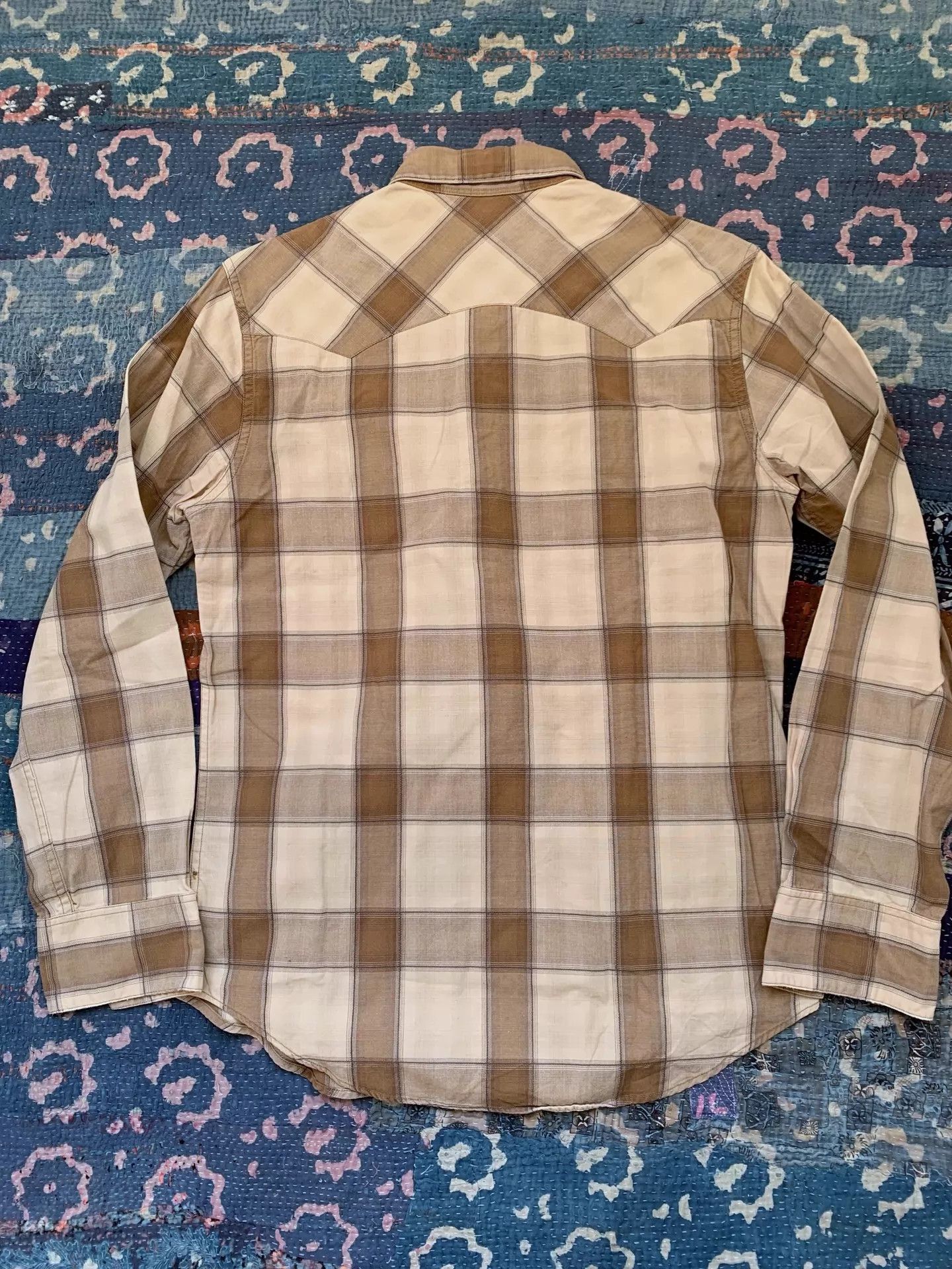 RRL Ralph Lauren RRL Old Plaid Western Shirt S Diamond Gem Buttons Sri Lanka Size US S / EU 44-46 / 1 - 2 Thumbnail