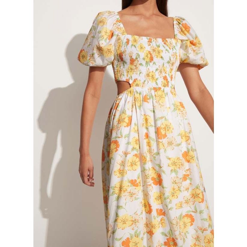 FAITHFULL NWT Faithfull the Brand Loucetta Midi Dress Sz. 12 White Size XL / US 12-14 / IT 48-50 - 5 Thumbnail