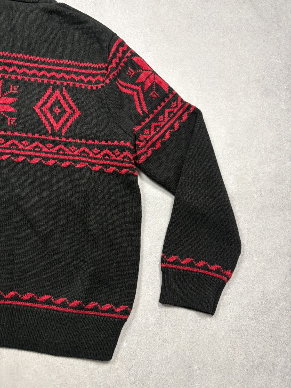 Polo Ralph Lauren Polo Ralph Lauren Snowflake Nordic Shawl Collar Sweater VTG Size US XL / EU 56 / 4 - 18 Thumbnail