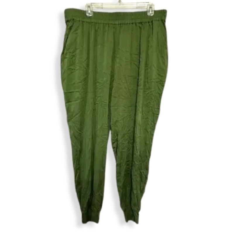 Other 11 Honore Woven Joggers Drapey Fit Green W 4X NWOT Size 36" / US 14 / IT 50 - 2 Thumbnail