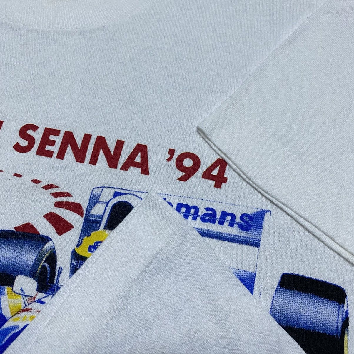 Formula 1 × Vintage Rare‼️🔥Vintage Ayrton Senna 90's Williams Renault F16 T-Shirt Size US M / EU 48-50 / 2 - 8 Thumbnail