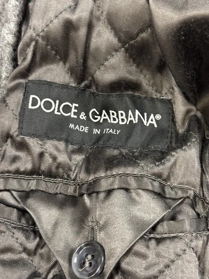 Dolce & Gabbana 2000s Dolce & Gabbana Grey Wool Buttoned Jacket Size 42R - 9 Thumbnail