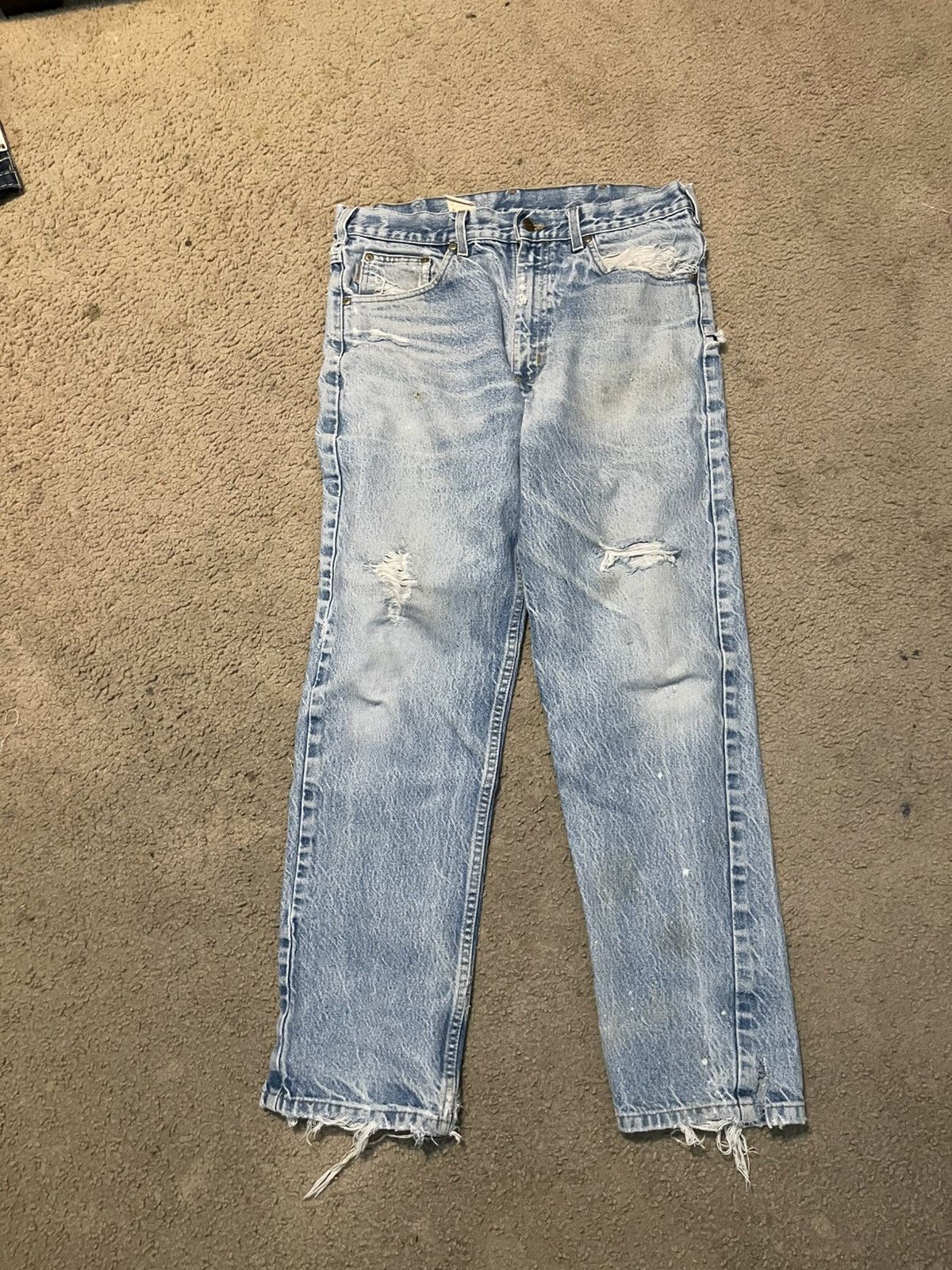 Carhartt Distressed straight fit jeans carhartt Size US 32 / EU 48 - 1 Thumbnail