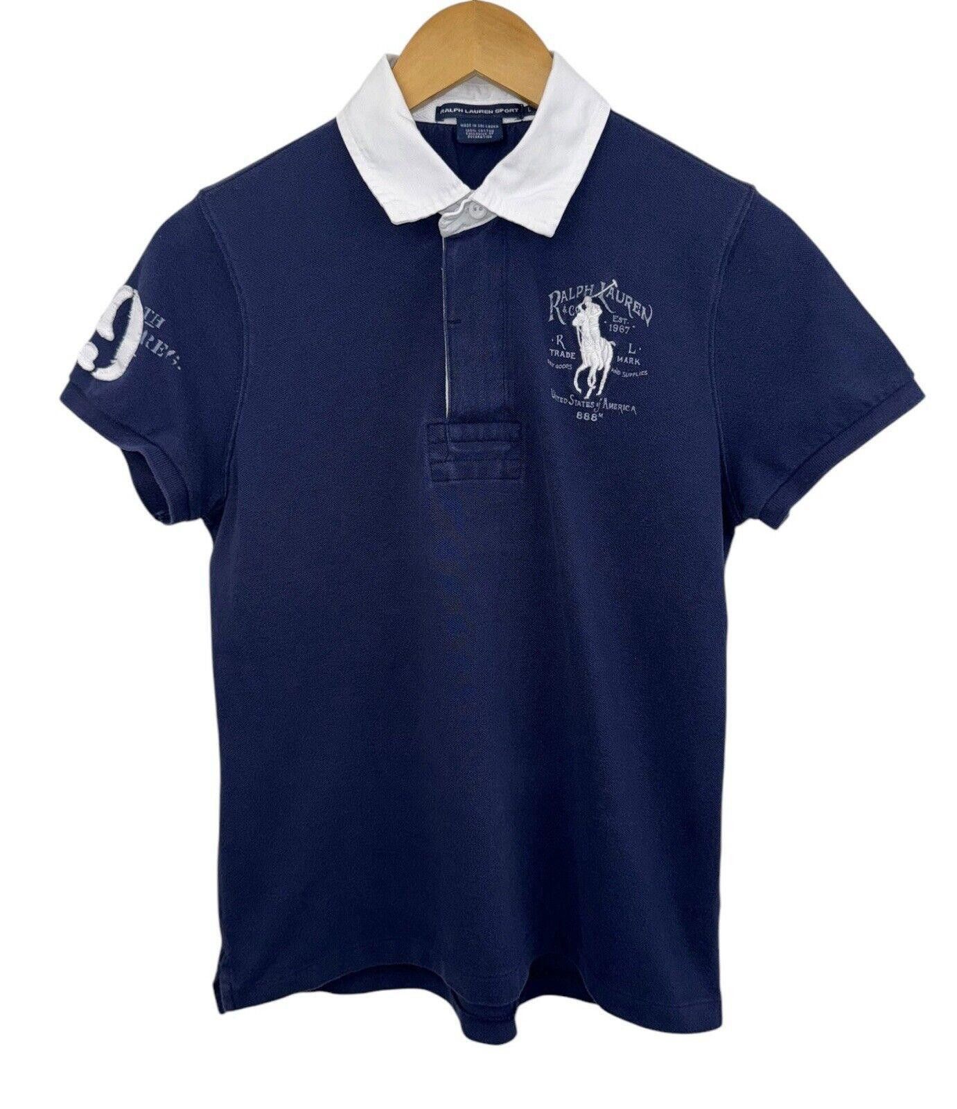 Polo Ralph Lauren Vintage Polo Ralph Lauren Rugby Big Pony Polo Shirt Womens L Size L / US 10 / IT 46 - 1 Thumbnail