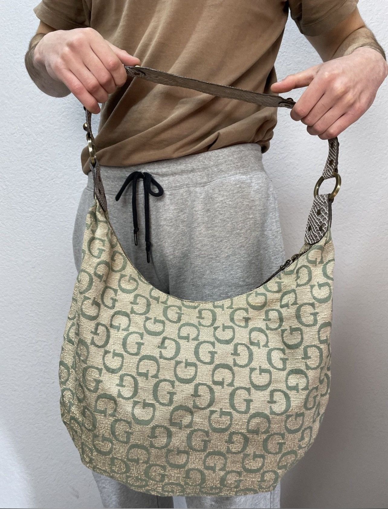 Guess Rare Y2K Vintage GUESS Baguette Shoulder Bag Denim Size ONE SIZE - 7 Thumbnail