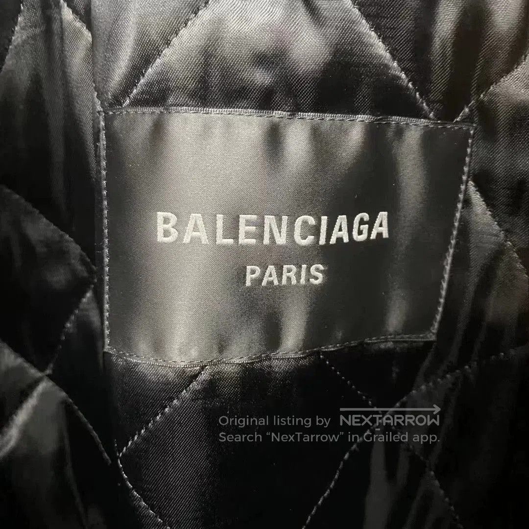 Balenciaga Balenciaga Black Logo Reflective Stripes Leather Jacket. Size US L / EU 52-54 / 3 - 5 Thumbnail