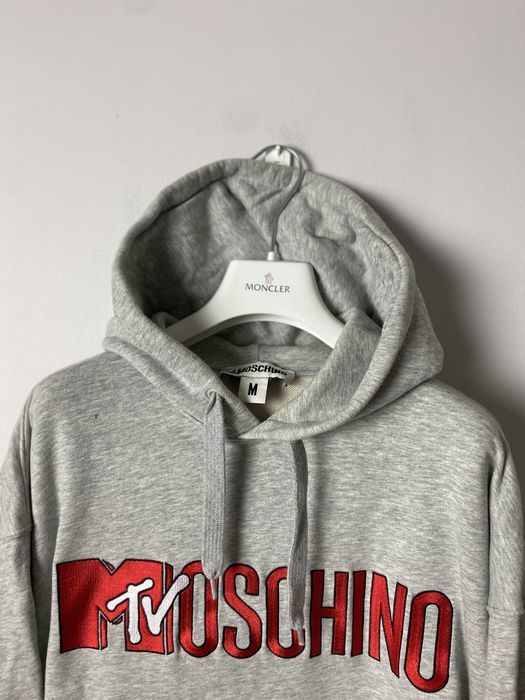 Moschino H M x Moschino x MTV hoodie big logo embroidered Grailed