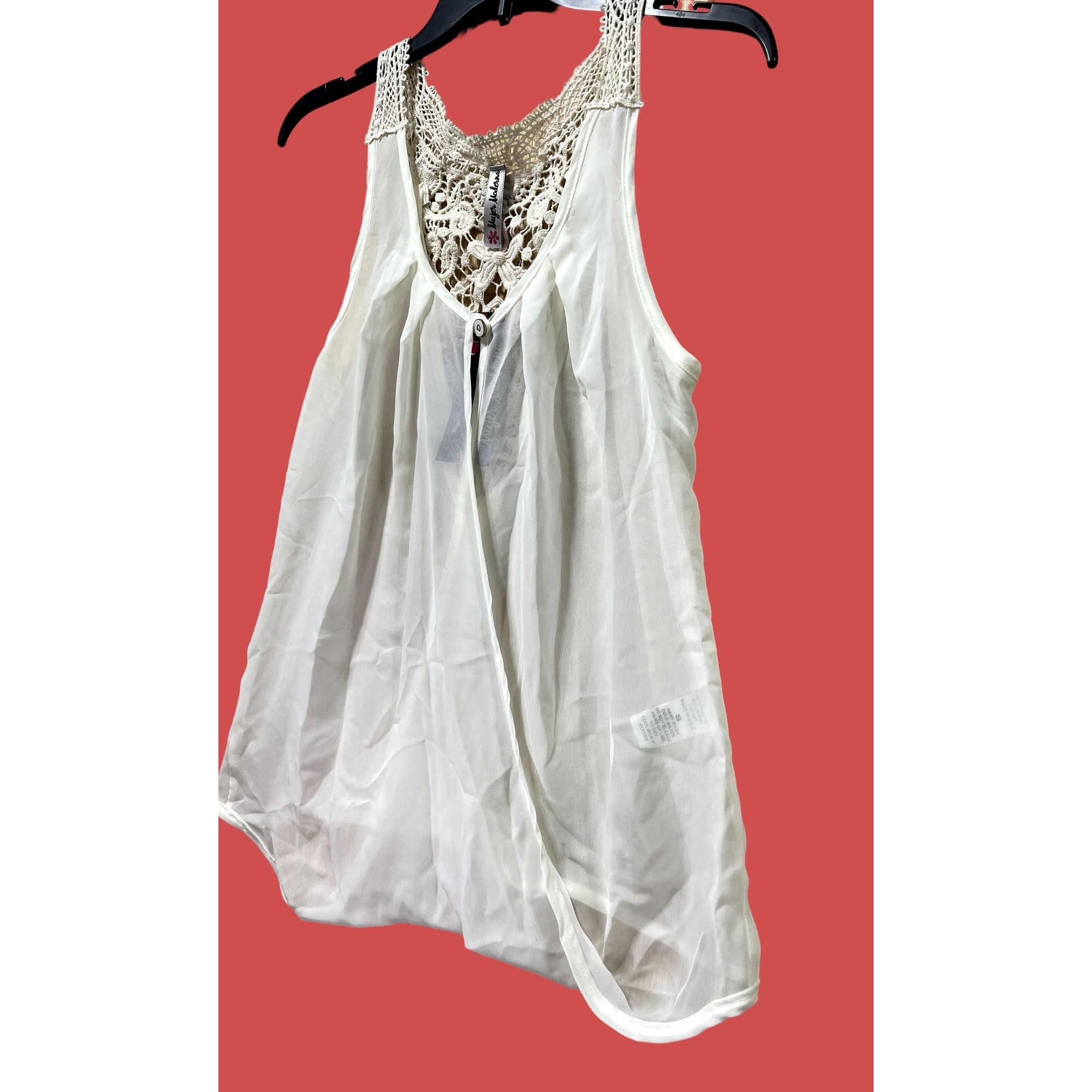 Other Mujer Moderna - Women's Sleeveless Lace Blouse - Beige - Sma Size S / US 4 / IT 40 - 13 Thumbnail