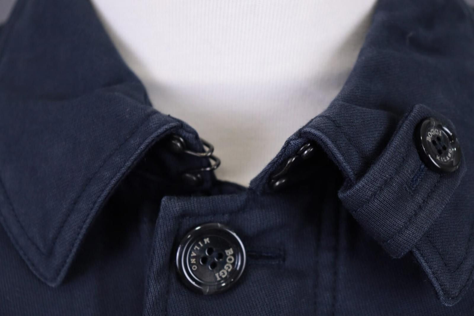Designer Boggi Milano Blue Button Down Wool Coat Jacket Size 54 Size US M / EU 48-50 / 2 - 4 Thumbnail